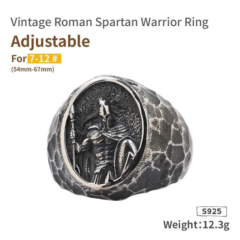 Anel Masculino Guerreiro Espartano – Prata 925