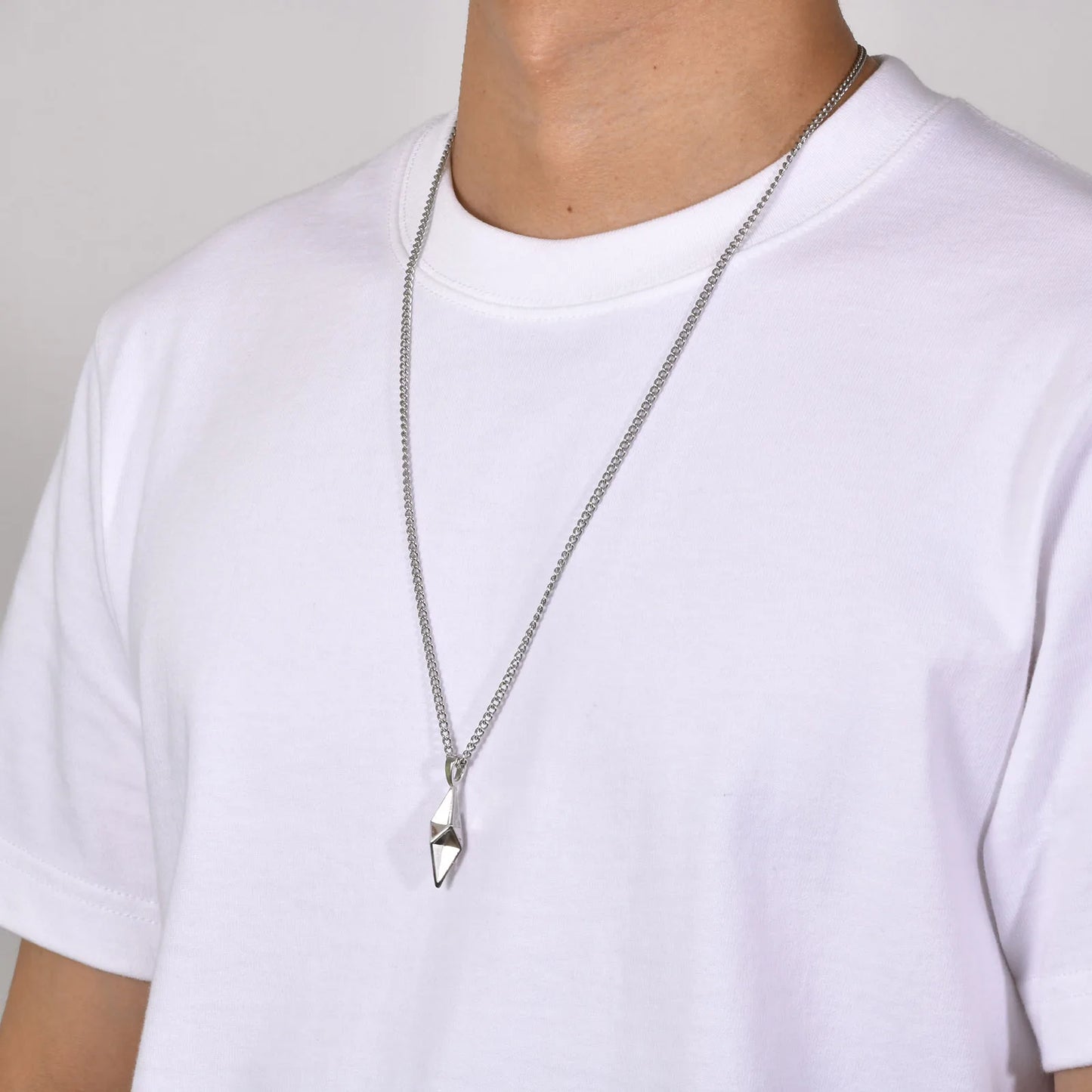 Colar Masculino Trovão 3D Aço Prata