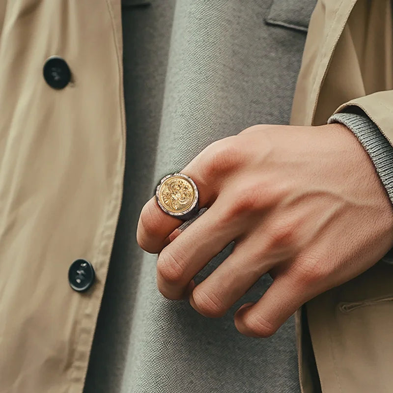 Anel Masculino Águia Imperial – Prata 925