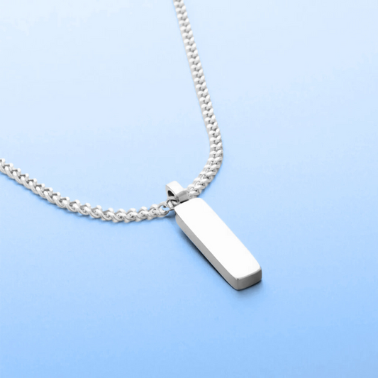 Colar Minimalista Com Pingente Corrente Cubana - 1.4 mm