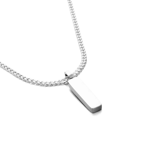 Colar Minimalista Com Pingente Corrente Cubana - 1.4 mm