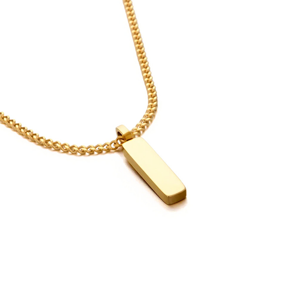 Colar Minimalista Com Pingente Corrente Cubana - 1.4 mm