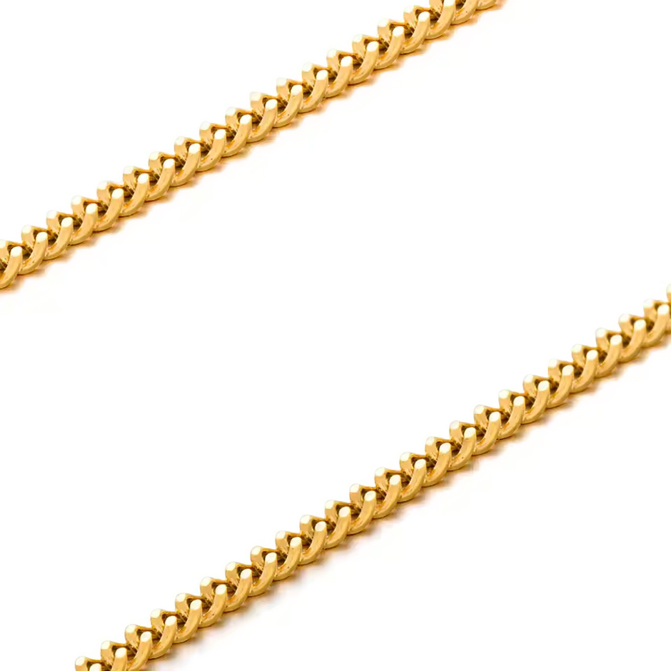 Colar Minimalista Com Pingente Corrente Cubana - 1.4 mm