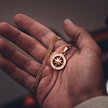 Colar Masculino Bússola Estrela do Norte - Prata