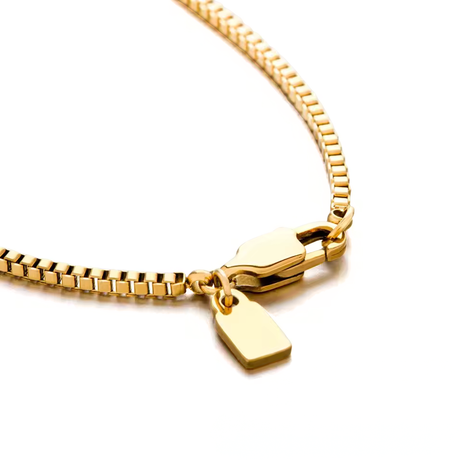 Colar Minimalista Corrente Box - 1.4 mm