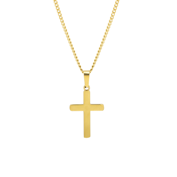 Colar Masculino Pingente T - Ouro