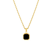 Colar Masculino Pingente de Ônix Preto - Ouro