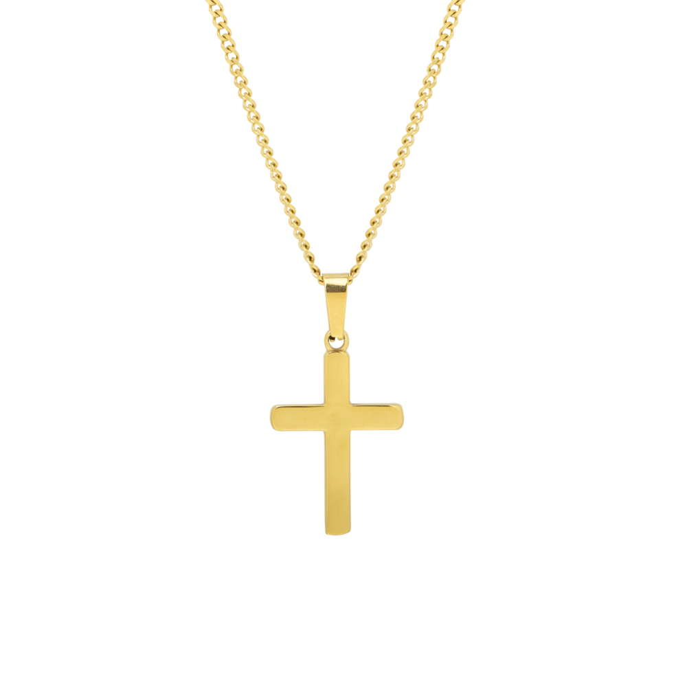Colar Masculino Pingente T - Prata