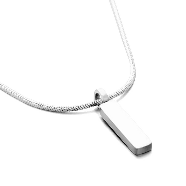 Colar Minimalista Com Pingente Malha serpente - 1 mm