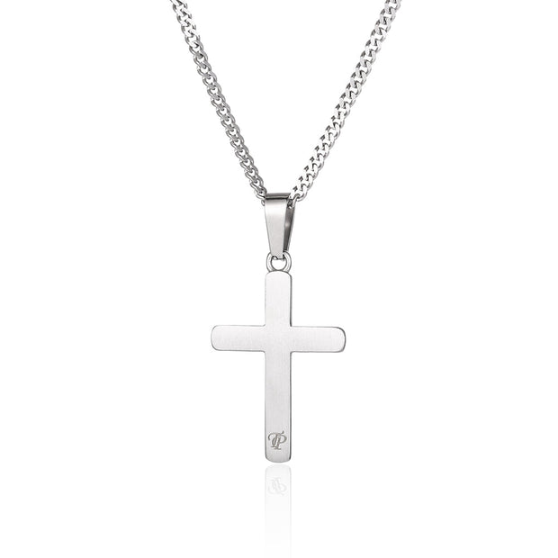 Colar Masculino Pingente T - Prata