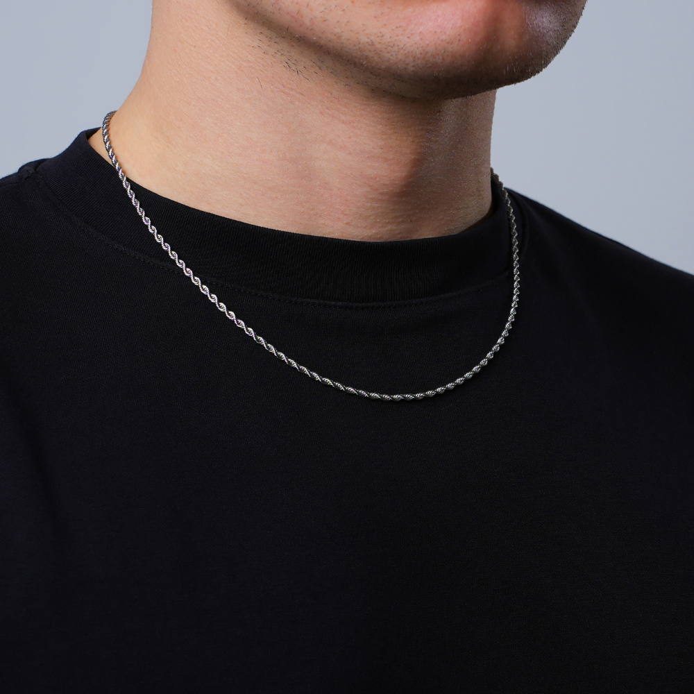 Corrente Masculina de Corda Ouro - 2MM