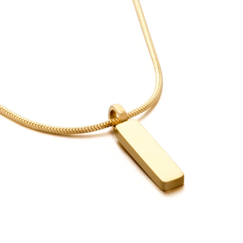 Colar Minimalista Com Pingente Malha serpente - 1 mm