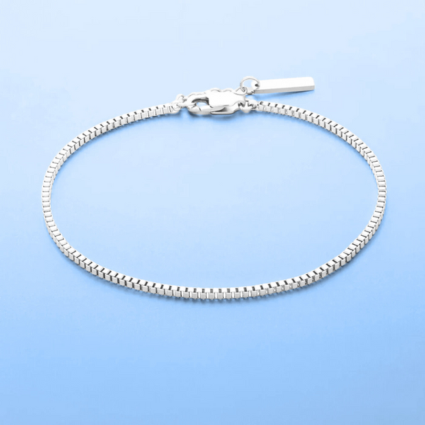 Pulseira Minimalista Corrente Box - 1.5 mm