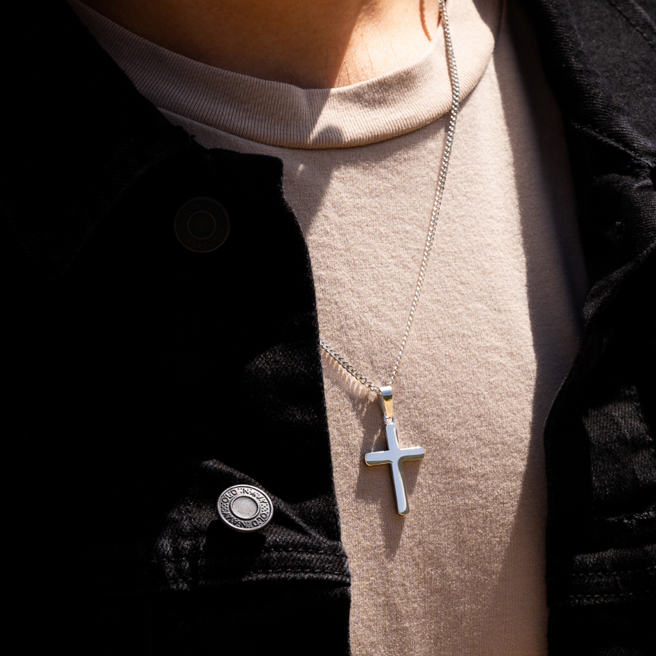 Colar Masculino Pingente T - Ouro