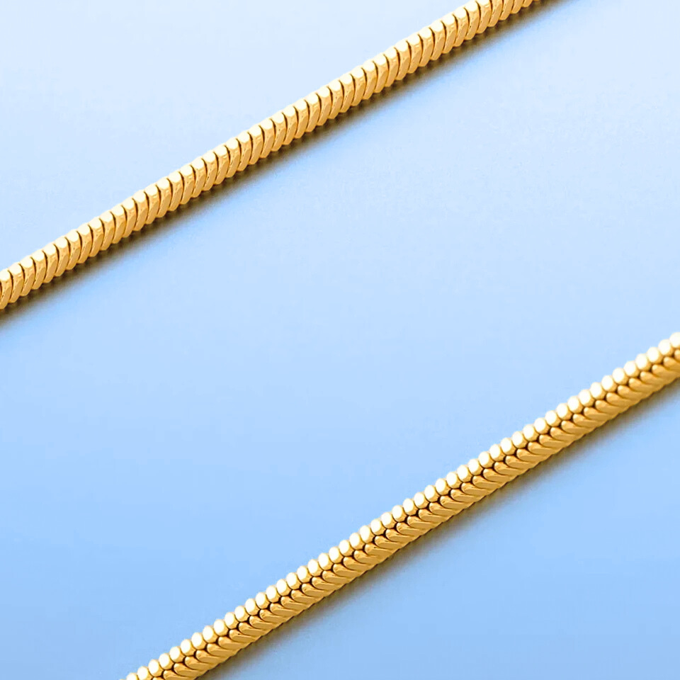 Colar Minimalista Malha Serpente - 1.4mm