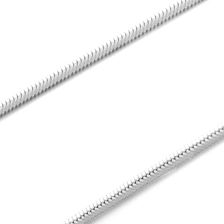 Colar Minimalista Com Pingente Malha serpente - 1 mm