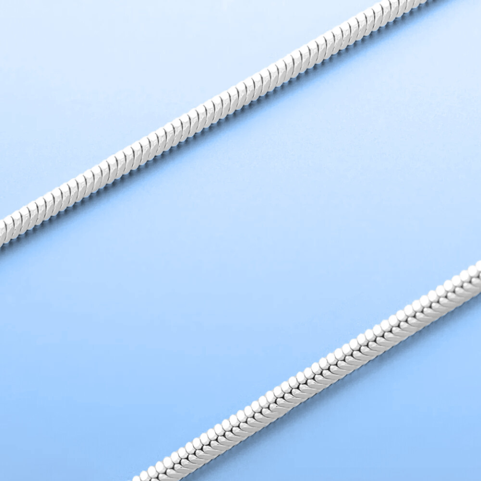 Colar Minimalista Malha Serpente - 1.4mm
