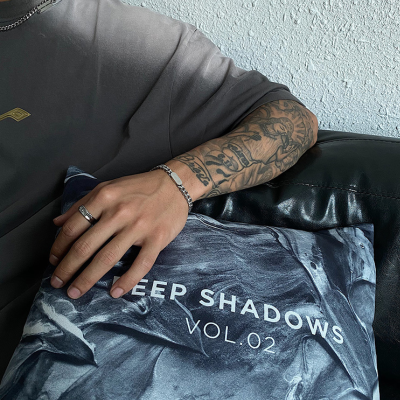 Pulseira Masculina Corrente Cubana Pingente Oval