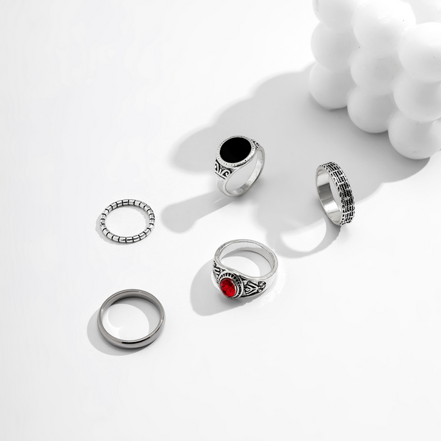 Kit Anéis Minimalist 5 Peças