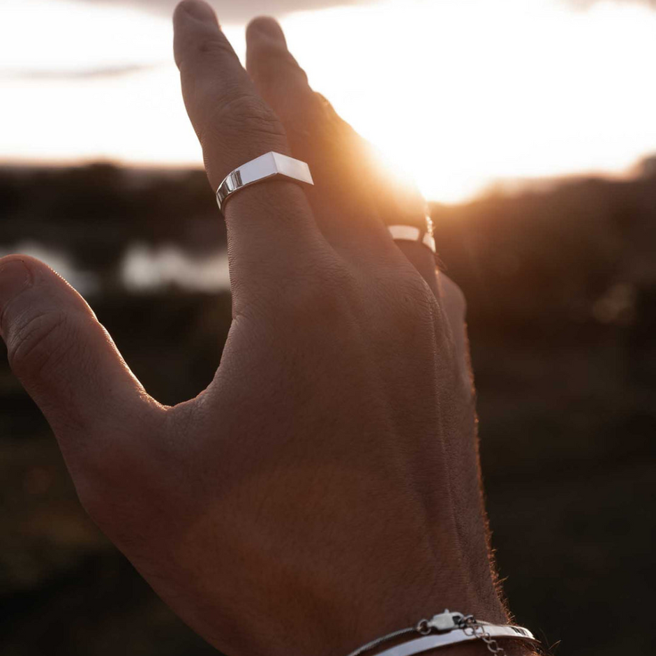 Anel Masculino Minimalista Cuff