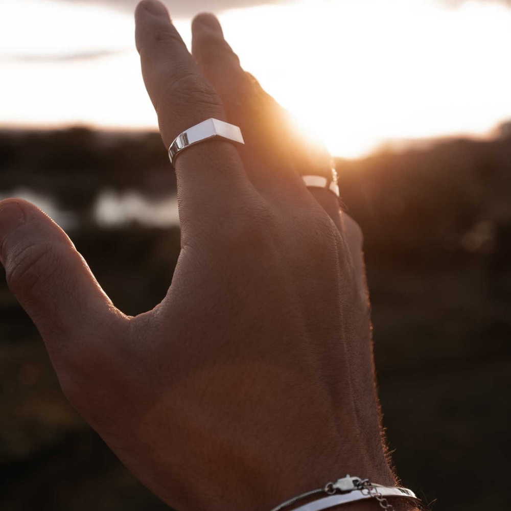 Anel Masculino Minimalista Cuff
