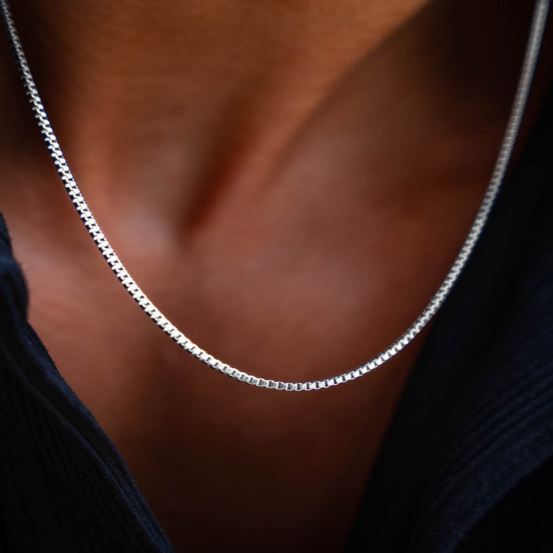 Colar Minimalista Corrente Box - 1.4 mm
