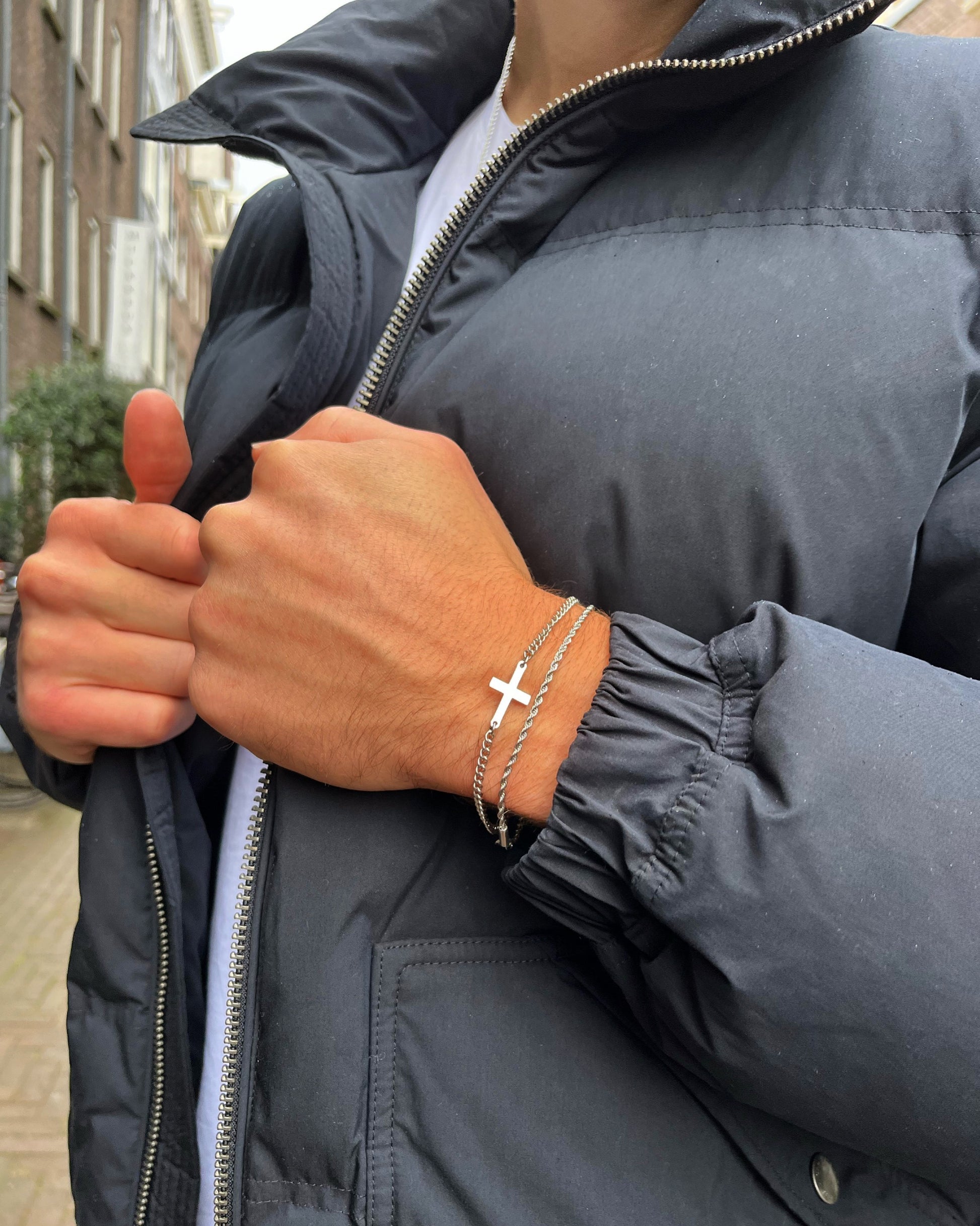 Pulseira Masculina Cruzada
