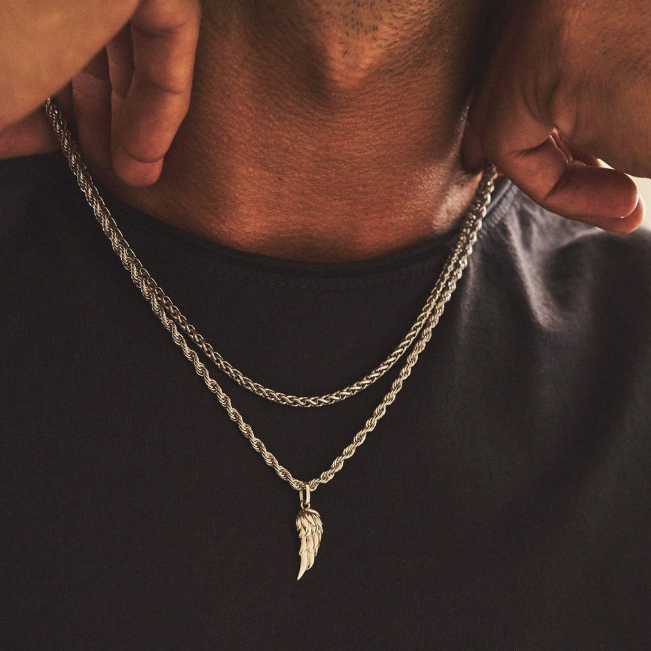 Colar Masculino Pingente de Asa - Ouro