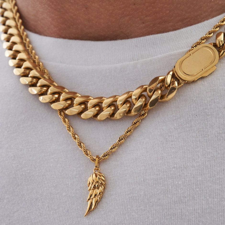 Colar Masculino Pingente de Asa - Ouro