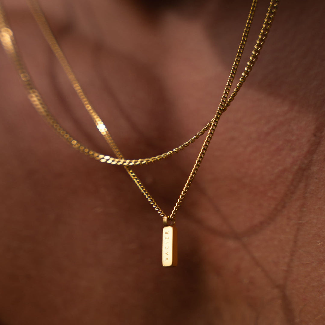 Colar Minimalista Com Pingente Corrente Cubana - 1.4 mm
