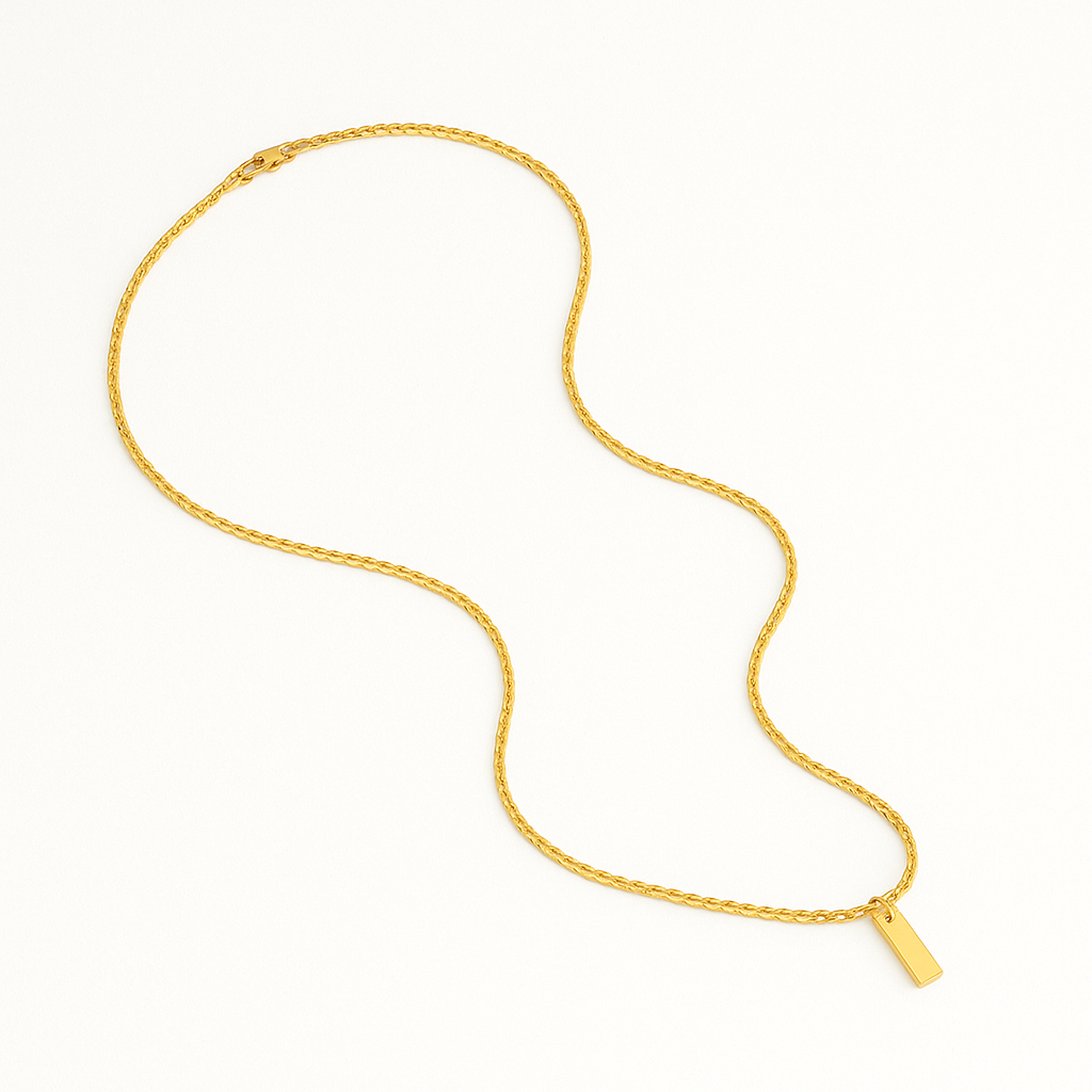 Colar Minimalista  Corrente Arame - 1 mm
