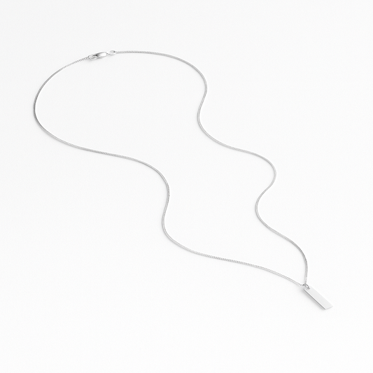 Colar Minimalista Com Pingente Malha serpente - 1 mm