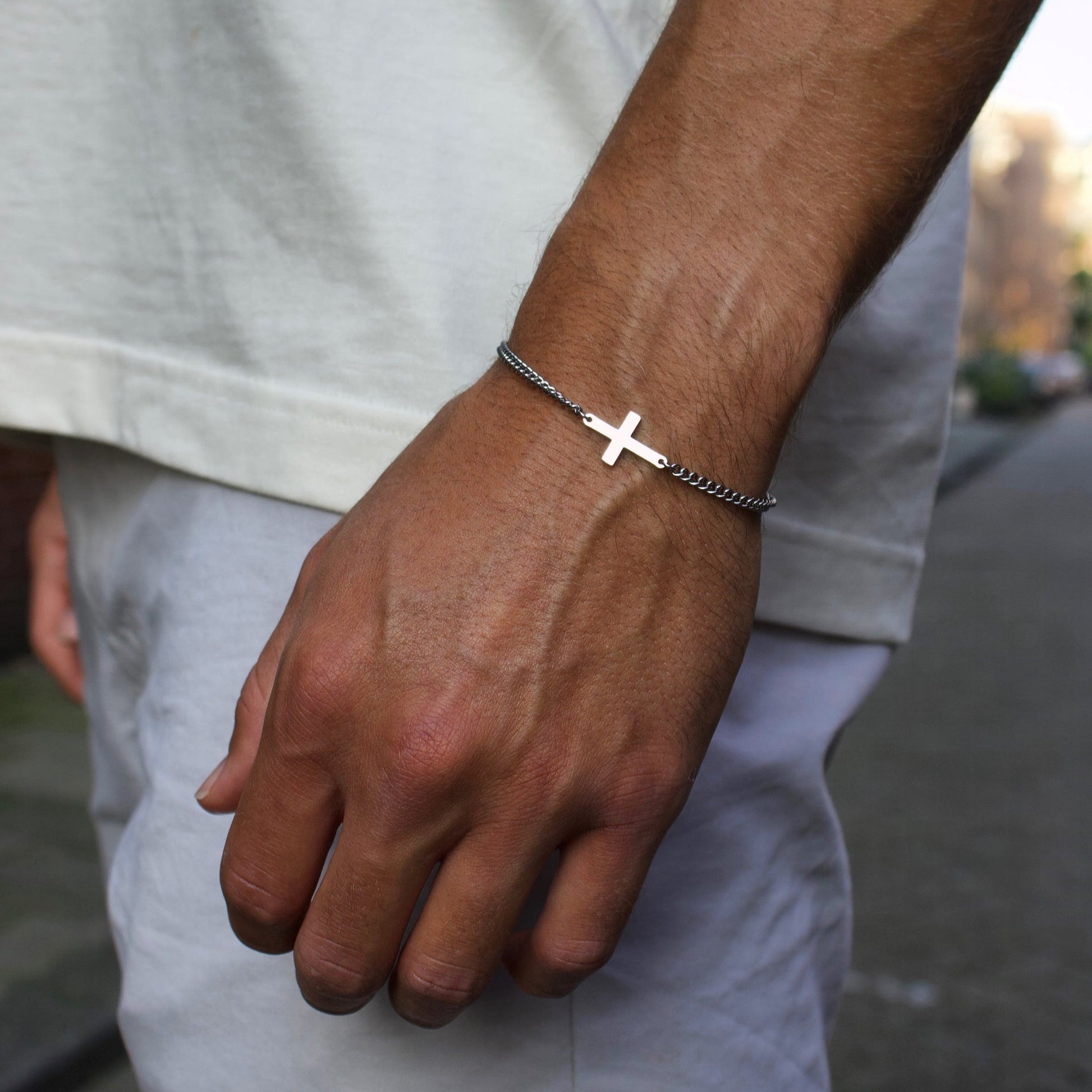 Pulseira Masculina Cruzada