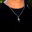 Colar Masculino Pingente T - Prata