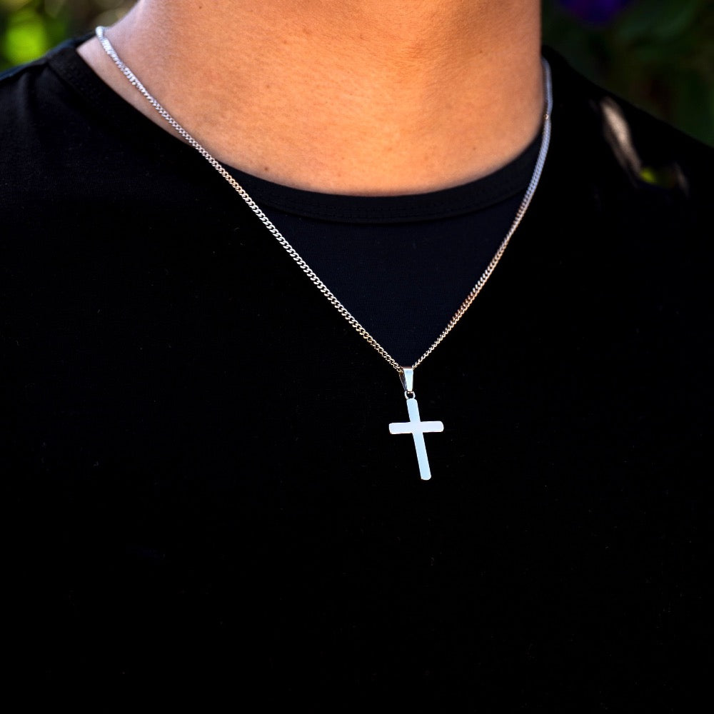 Colar Masculino Pingente T - Ouro