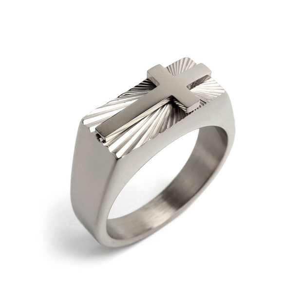 Anel Masculino Cruz Sagrada