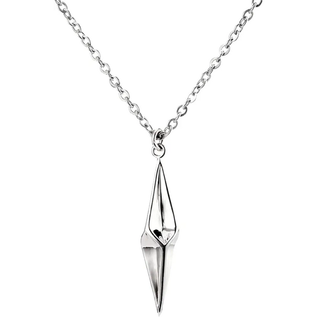 Colar Masculino Trovão 3D Aço Prata