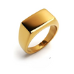 Anel Masculino Flat Clássico Dourado