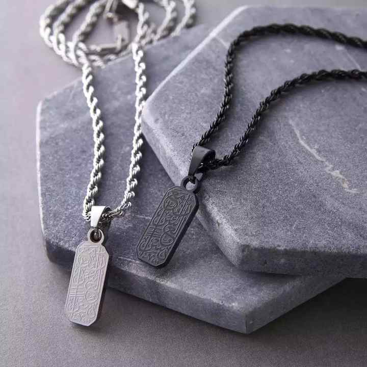 Colar Masculino Pingente Islâmico - Black