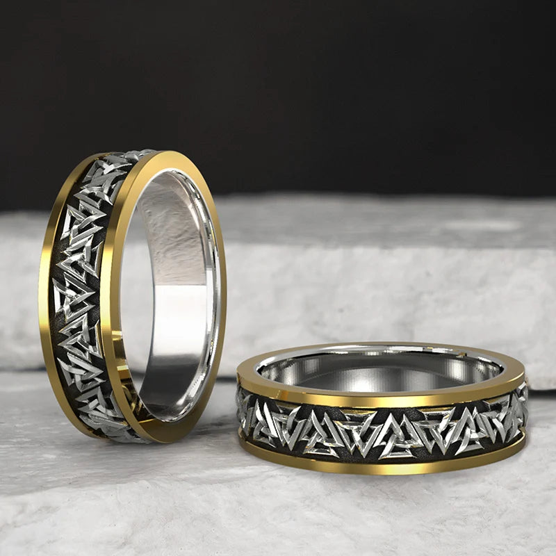 Anel Masculino Valknut Nórdico – Prata 925