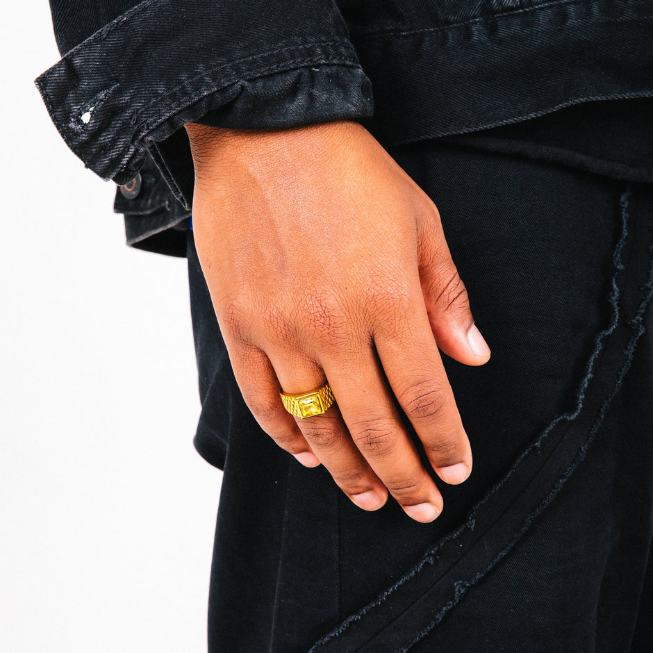 Anel Masculino Relix Amarelo (Ouro)