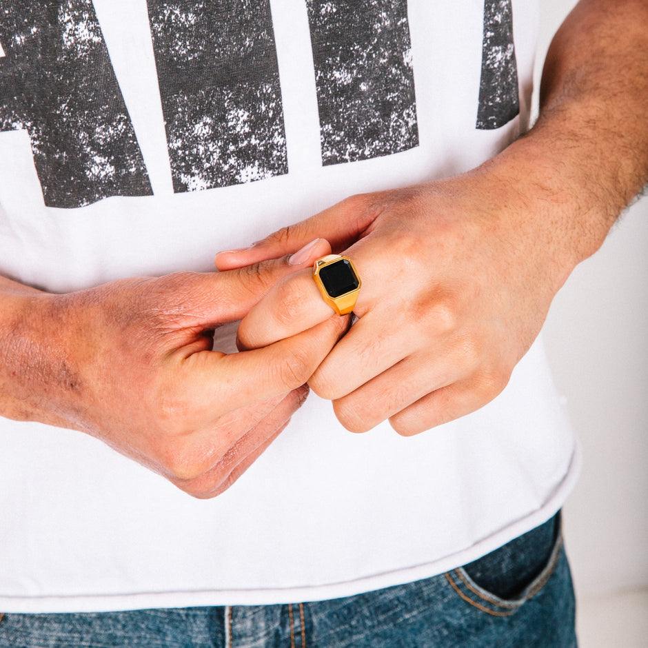 Anel Masculino Radio (Ouro)