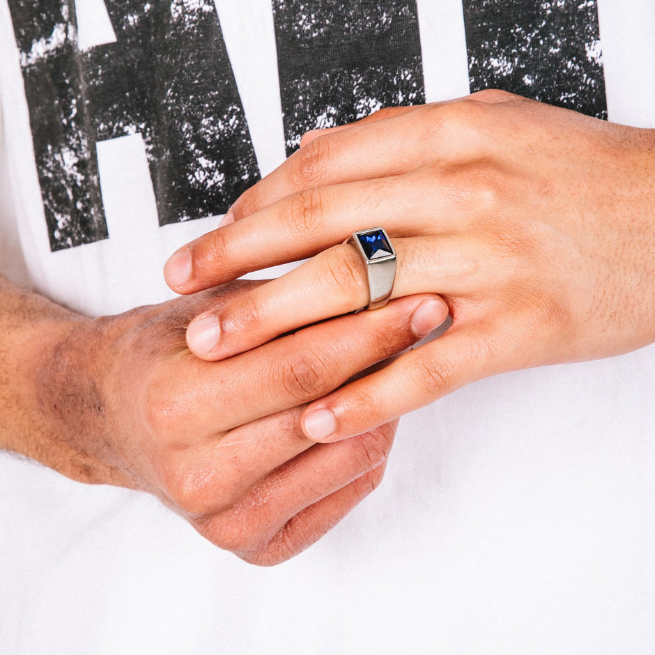 Anel Masculino Ópio Azul