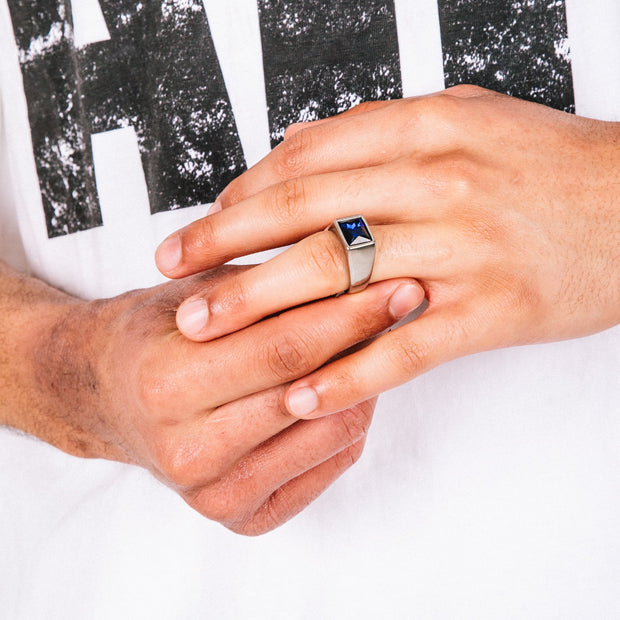 Anel Masculino Ópio Azul