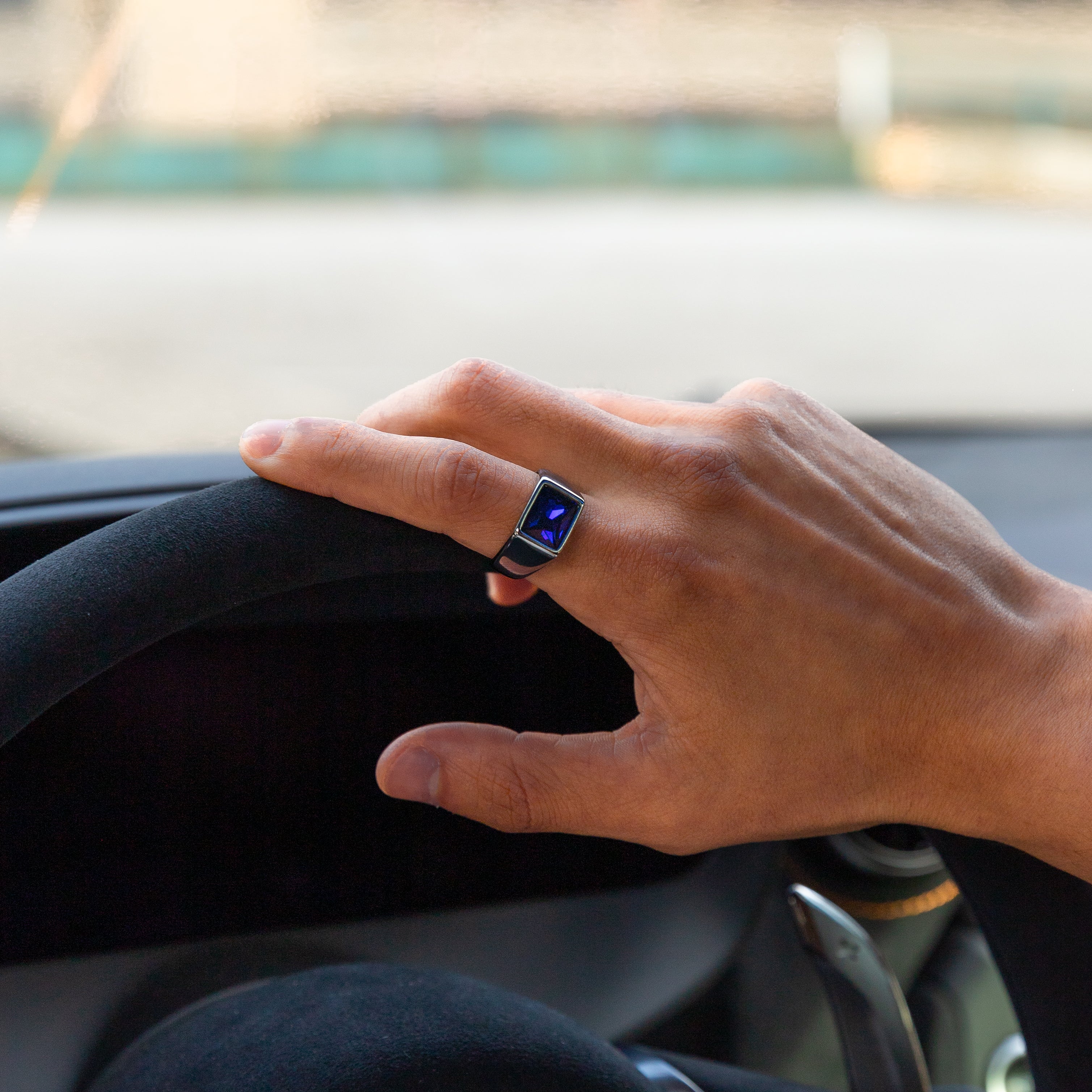 Anel Masculino Ópio Azul