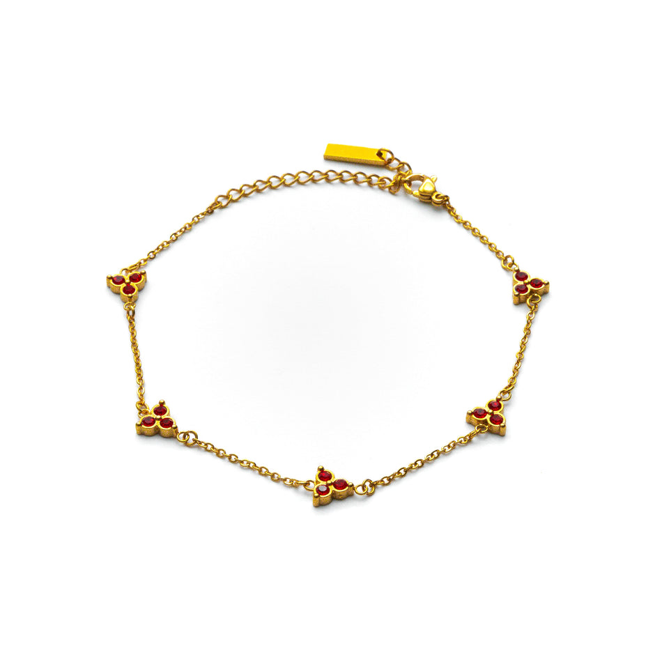 Pulseira Masculina Calista Vermelho (Dourado)