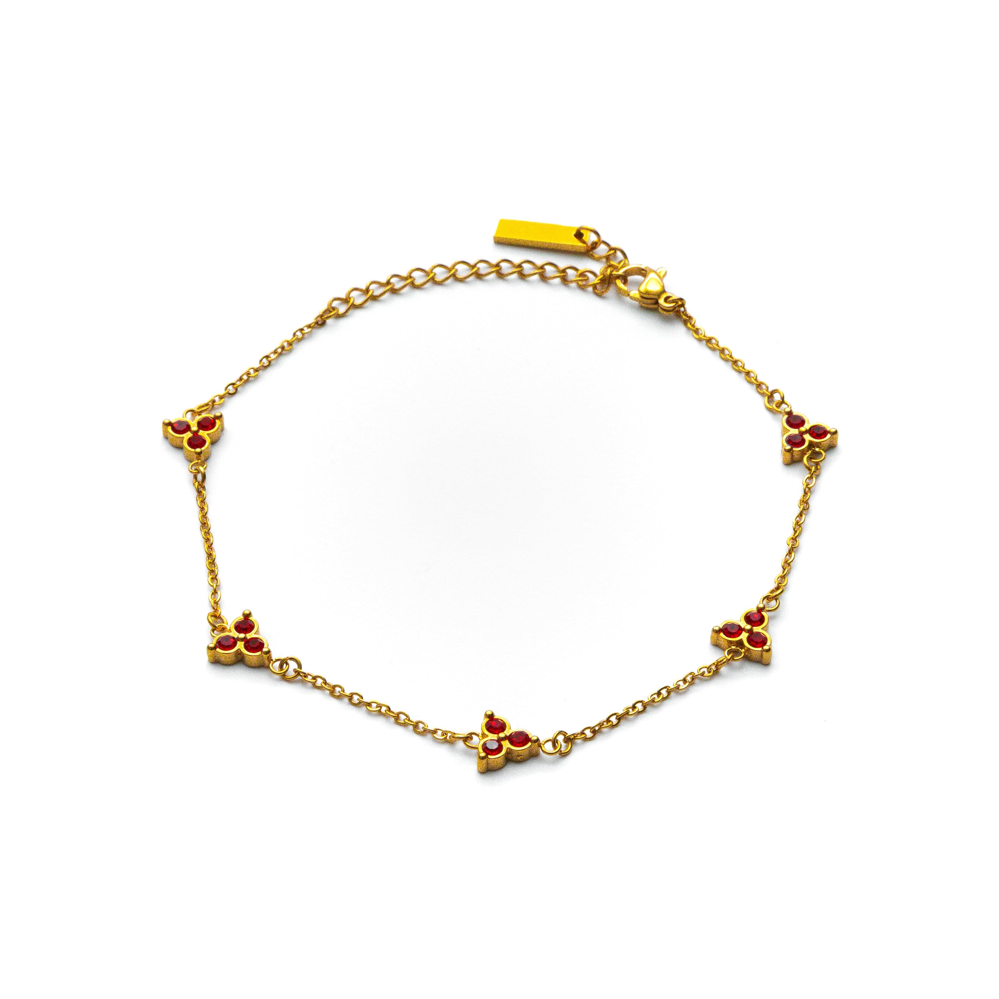 Pulseira Masculina Calista Vermelho (Dourado)