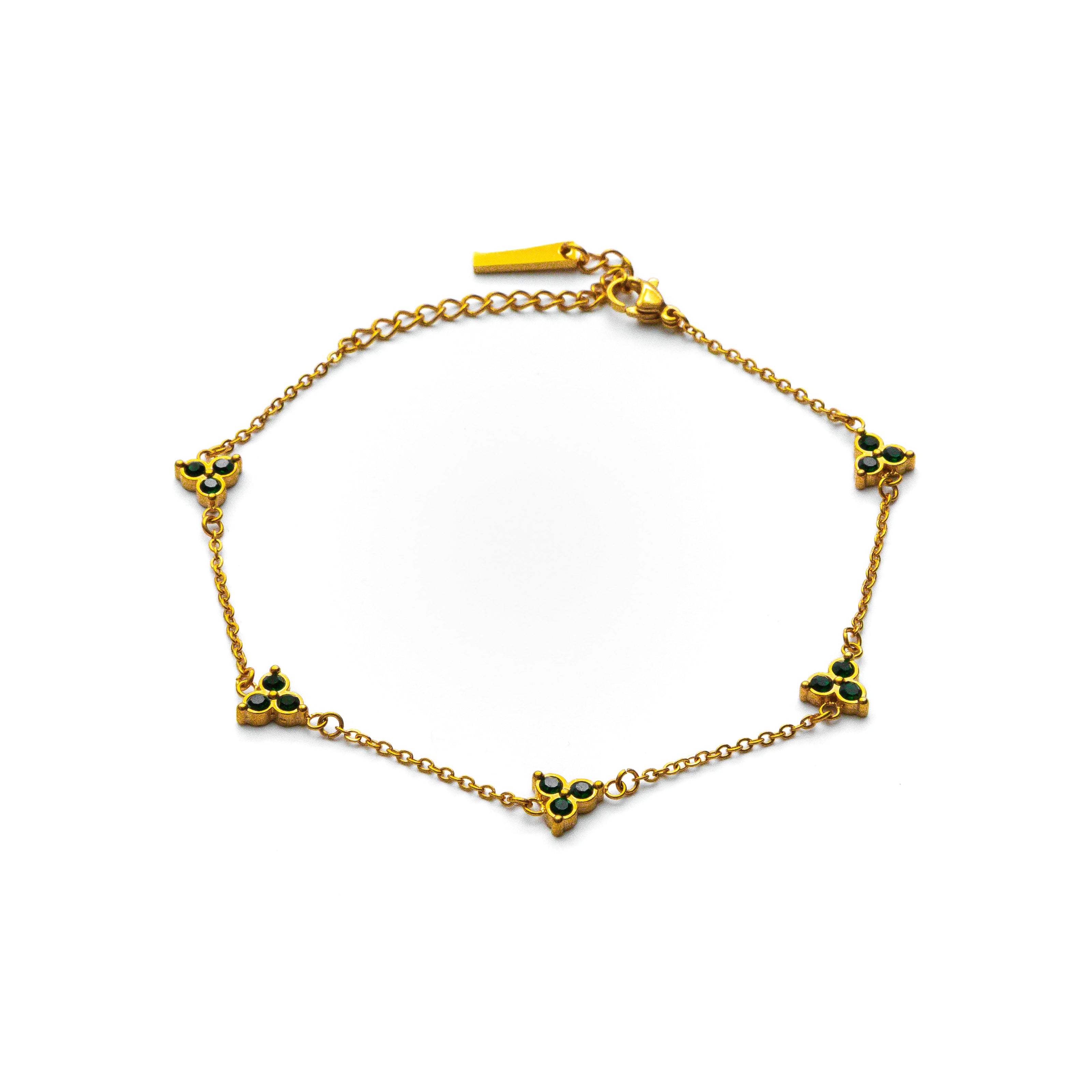 Pulseira Masculina Calista Verde (Dourado)