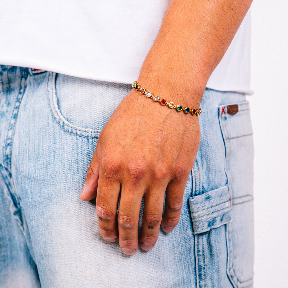 Pulseira Masculina Cristallo (Ouro)