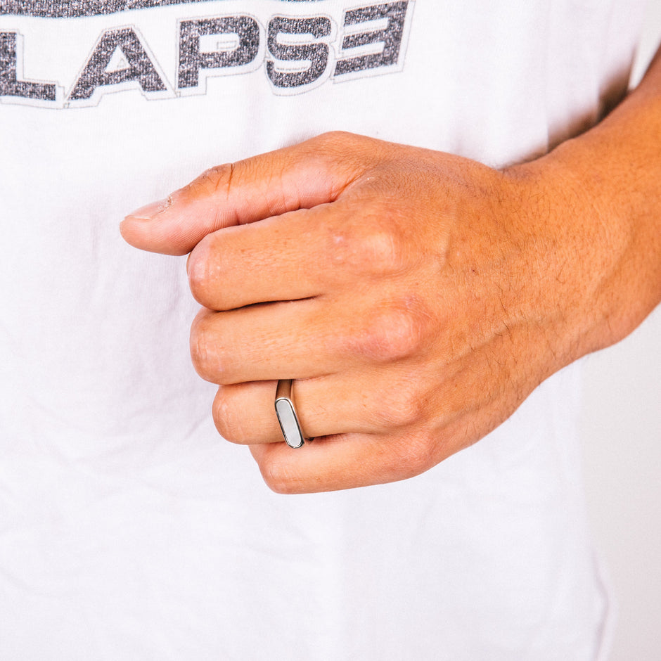 Anel Masculino Slate de Pérola